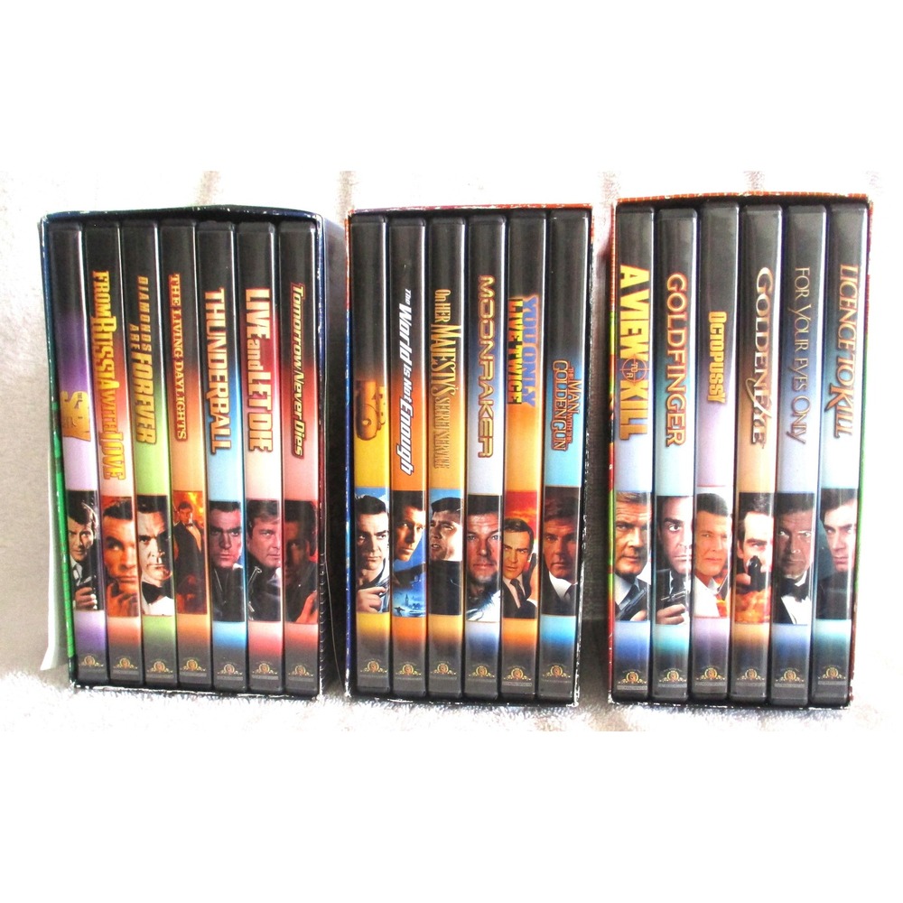 James Bond 007 Collection Special Edition DVD Volumes 1 2 3 Box Set 20 Movies